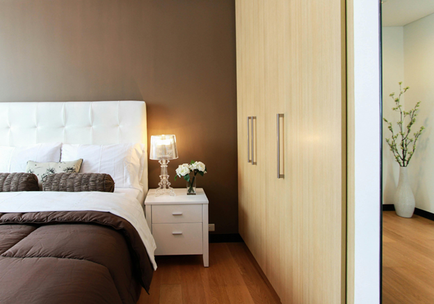 Decorated master bedroom