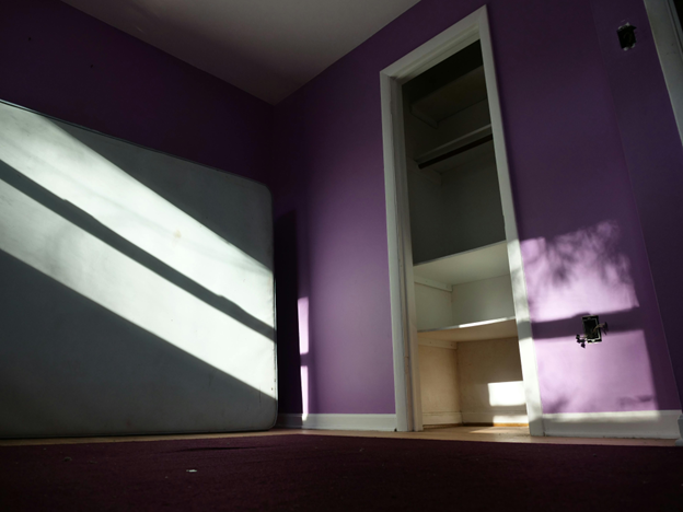 Empty bedroom in older home