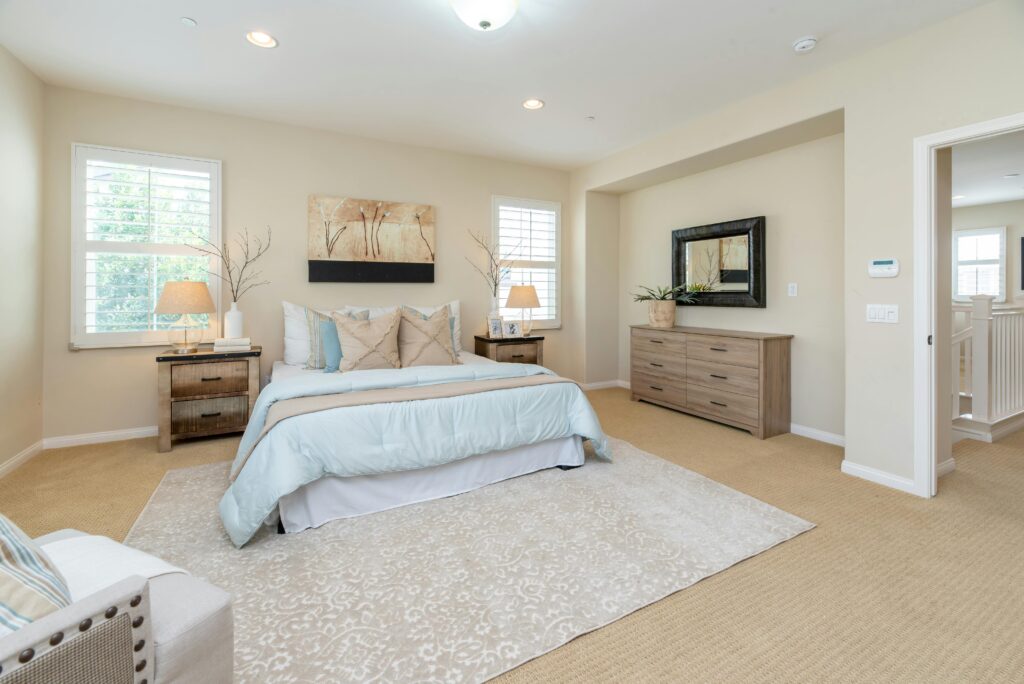 a clean, pest-free residential bedroom